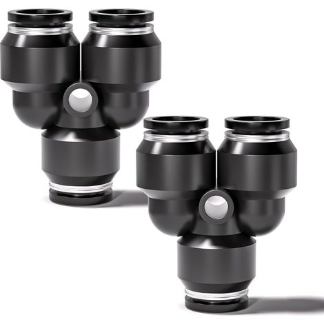 Connettore pneumatico a sgancio rapido con giunto divisore nero da 8 mm, 20 pezzi (1/5)