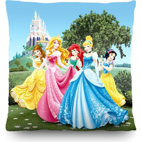 Coussin Château Princesses 2 faces Disney 40x40 cm (1/3)