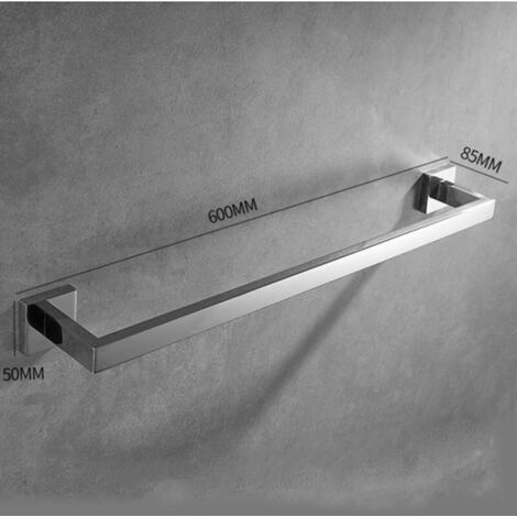 Porte-serviettes 60 cm. porte-serviettes mural moderne. acier inoxydable. accessoires de salle de bain (1/3)
