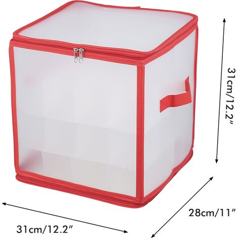 Transparente Aufbewahrungsbox für Weihnachtslichterketten, LED-Lichterketten und Weihnachtsbaumschmuck (1/5)