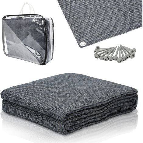 SWANEW Tappetino per tenda Tenda impermeabile da campeggio telo per tenda all'aperto telo da picnic coperta caravan ,Grigio, 250x250CM (1/5)