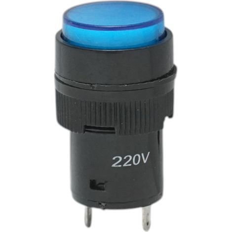 Indicatore di segnale industriale LED blu 220V Ø 16mm Breckner Germany (1/4)