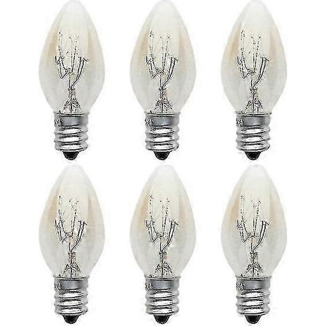 Lot de 10 ampoules E12 220-240 V 10 W C7 à filament blanc chaud (ampoule tungstène) SZRH A-GB (1/5)