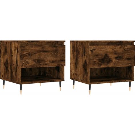 Maison Exclusive - Couchtische 2 Stk. Räuchereiche 50x46x50 cm Ho