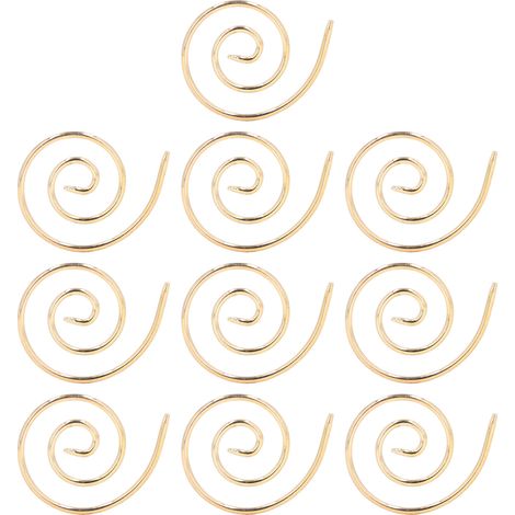 10 Edelstahl-Spiralstricknadeln für Schals und Strickjacken, praktisches goldenes Nähwerkzeug (1/5)