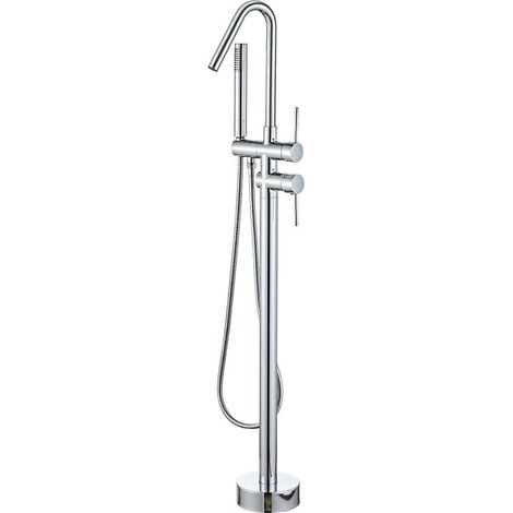 Robinet mitigeur baindouche sur pied MISURI chromé (1/2)