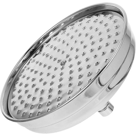 Pommeau de douche effet pluie en cuivre rétro - Argenté, 20 cm de diamètre, économie d'eau, forme cloche, pour salle de bain vintage (1/5)