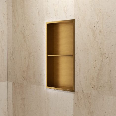 Hornacina de ducha ARTIC oro cepillado (1/3)