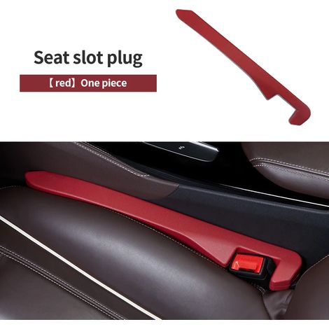 (Rouge) Bande de remplissage universelle en cuir souple pour joints de sièges auto, étanche et anti-fuite, pour l'intérieur de la voiture (1/5)