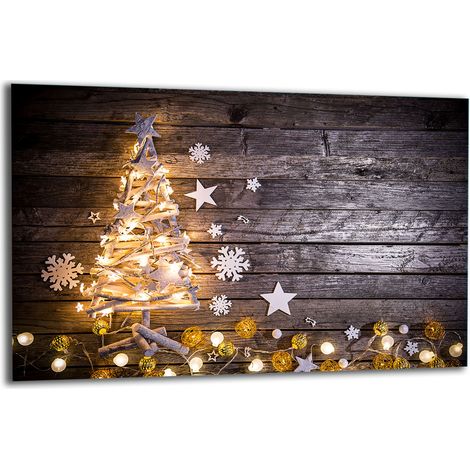 PLAQUE DE PROTECTION EN VERRE POUR CUISINIÈRE 80x52 NOËL (1/5)