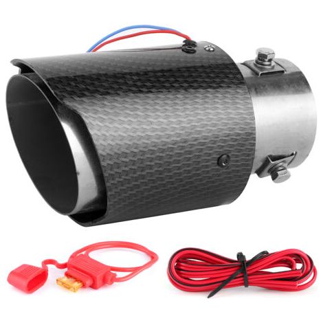 Embout D'échappement LED Embout D'échappement LED Tuyau D'échappement et Joint Tuyau D'échappement Queue Gorge Silencieux LED Embout Garniture de Remplacement de Voiture Entrée 63 (Signal d'avertissem (1/5)