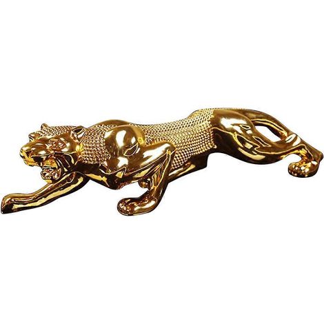 Figurine léopard en résine de 26 cm pour tableau de bord, bureau, décoration intérieure, maison, voiture, cadeau tendance et original (doré)-266cm-Golden (1/3)