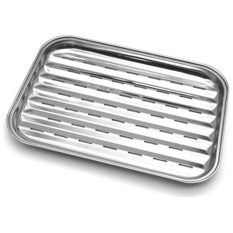 Plaque de cuisson BBQ en acier inoxydable, plaque de barbecue à trou creux carrée, 34,3 24,3 2,4 cm (1/5)