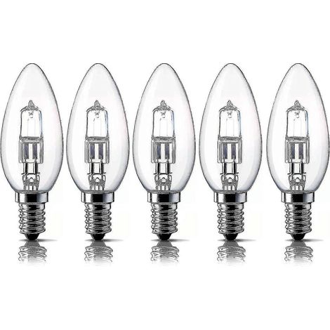 Ampoules halogènes E14 28 W, culot à vis Edison (SES), blanc chaud 2700 K, dimmables, lot de 1 (1/5)