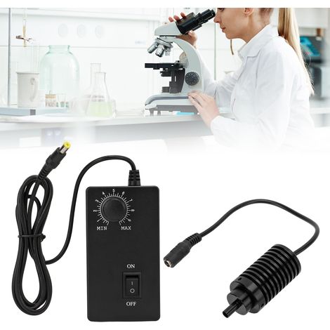 Projecteur LED coaxial pour microscope, luminosité réglable AC100V-240V, Φ6mm, bleu standard européen. (1/5)