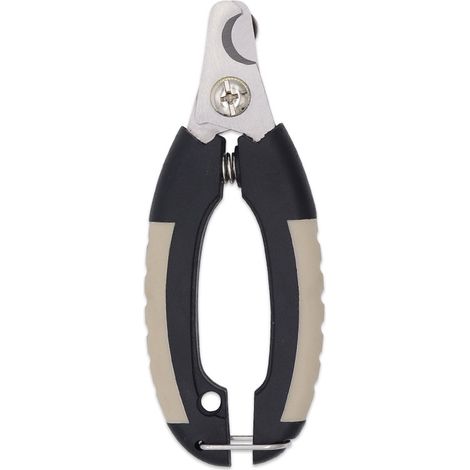 Coupe-Griffes Professionnel pour Chiens et Chats Moyens à Grands, Lames Acier Inoxydable, Prise Ergonomique, Sécurité Maximale, Soin Animalier, Noir