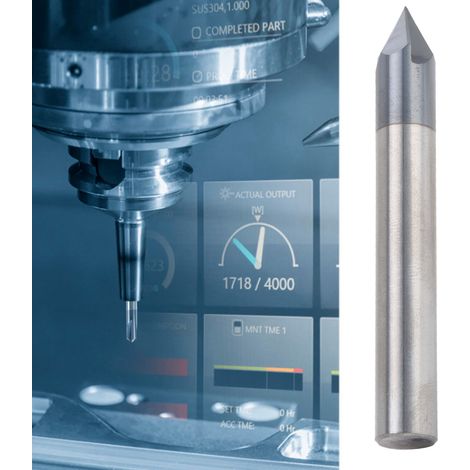 Fraise à chanfreiner à 3 dents, fraise CNC 60°, foret D1060°75L (1/5)