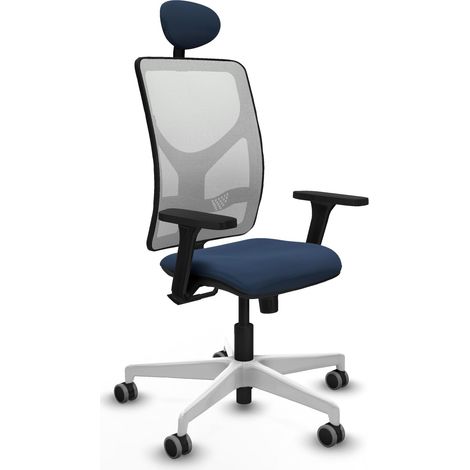 Chaise de bureau piqueras y crespo Motilla bleu marine mousse épaisse (1/2)