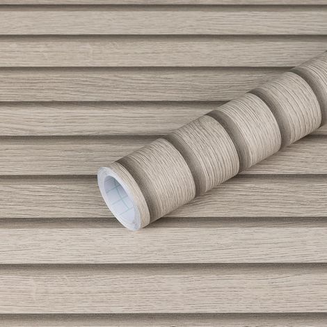 Papier peint aspect bois gris, panneaux acoustiques muraux, 30 cm x 200 cm, film adhésif pour meubles, film mat pour meubles, papier peint imperméable, pour salon (1/5)
