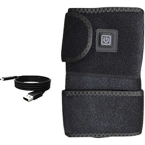 Genouillère chauffante électrique avec coussin chauffant, support et genouillère, compatible avec l'arthrite et les articulations froides. WHBYV (1/4)