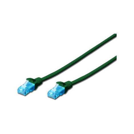 Cable de conexión DIGITUS UTP cat. 5e de 0,25 m, PVC verde