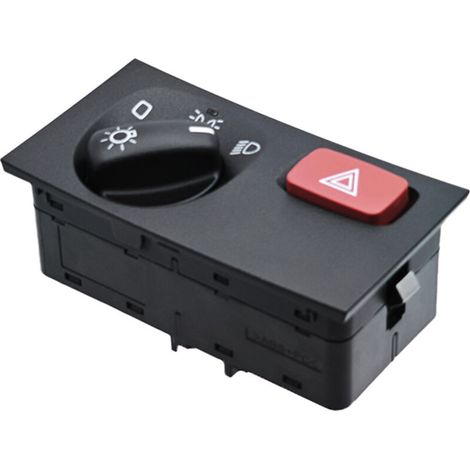 1540673 Interrupteur à bouton-poussoir de commande des phares et interrupteur de feux de signalisation, adapté aux camions Scania, commande les fonctions des phares et des feux de signalisation.