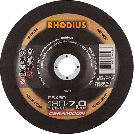 Disk Coppettazione Rs480 180 X 7,0 Millimetri In Acciaio Rodio (A 10) (1/2)