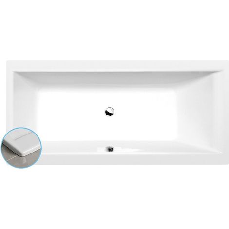 Baignoire rectangulaire CLEO SLIM 160x75x48cm, blanc (1/3)