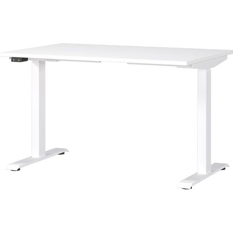 Schreibtisch 120cm, elektrisch höhenverstellbar, weiß, MEMPHIS-01 (1/5)