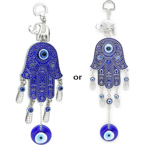 Türkischblaue Amulette für den bösen Blick, zum Schutz von Hand und Wand, Glücksbringer zum Aufhängen