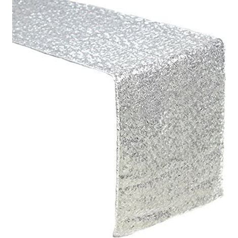 30275cm Sequin Embroidered Table Flag Party Supplies Tablecloth (silver) (1/5)