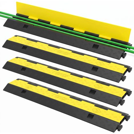 Kabelschutzmatte Kabelkanal schwarz Kabeldurchführung für Kabeldurchführungen auf Boden Traglast: 4989 kg für Büro 101x24,5x5 cm (1/5)