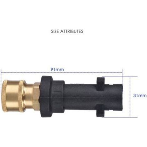 Adaptateur de pistolet de nettoyeur haute pression avec raccord rapide 1/4 pouce, compatible avec les nettoyeurs haute pression Karcher/Kärcher série K K2, K3, K4, K5, K6, K7 (1/4)