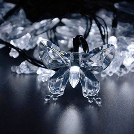 Guirlande lumineuse - Papillon - 4,5m - 20 LED - Solaire - Multicolore (1/4)