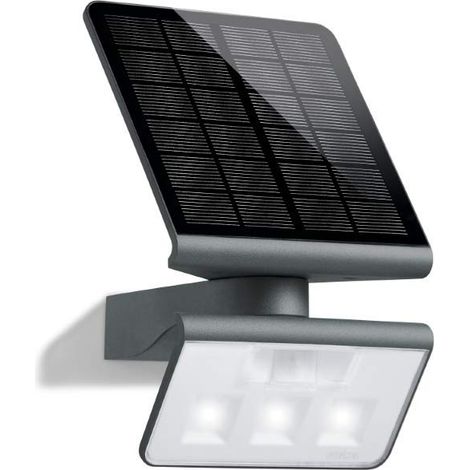 Steinel Luce solare da esterno XSolar L-S, Lampada da parete con sensore a 140°, luce solare da giardino, Antracite (1/5)