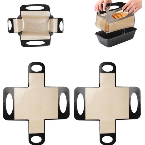 Set mit 2 Silikon-Backmatten für den Backofen, wiederverwendbare Silikon-Backmatten für Teig (1/2)