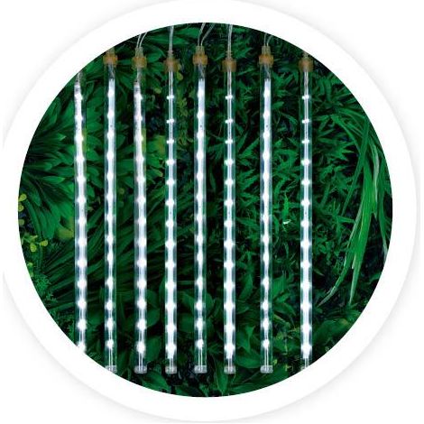 Cortina LED de efecto lluvia con 20 tiras y 8 funciones IP44 80x500cm (1/5)