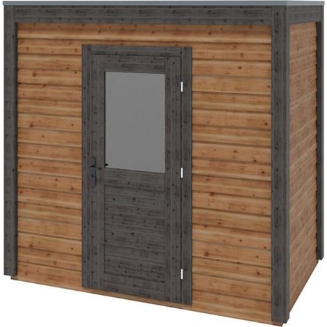 Abri de jardin en bois Nexa 2.59x1.59m - 4.12m2 - Ep. 28mm - Traité (1/3)