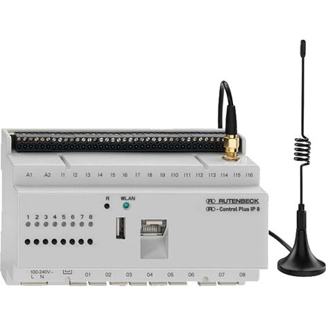 Rutenbeck IP-Schaltaktor 100Mbit/s lichtgrau Control Plus IP 8