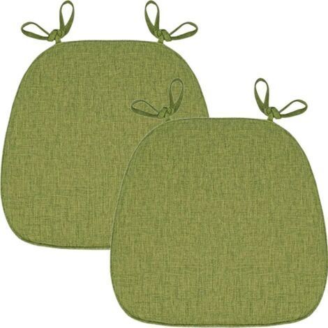 Galette De Chaise Lot De 1/2/4/6 avec Attaches, Coussin Chaise Cuisine Lavable, Antidérapant, Galette De Chaise Dehoussable, Coussins De Chaises D'Interieur Mousse à ​MéMoire (1/4)