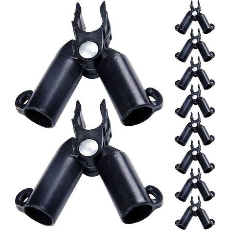 Lot de 10 clips pour treillis de jardin, connecteurs de tuteur de type A, raccords d'extension pour tuteurs. (1/4)