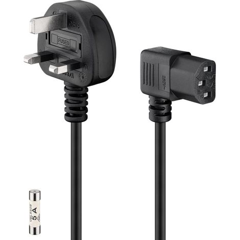Goobay 45767 cable de transmisión Negro 2 m Enchufe tipo G C13 acoplador (1/3)