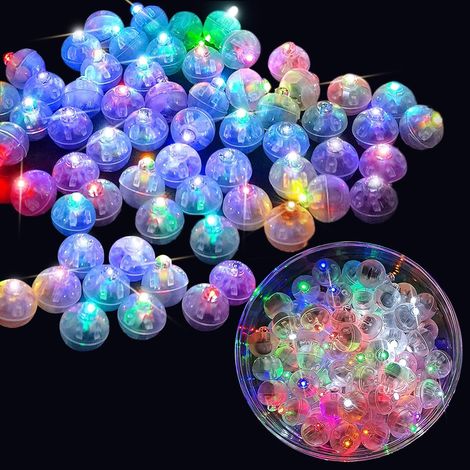 Lot de 120 boules LED multicolores, lumière clignotante, étanche, pour anniversaire, mariage, Noël (1/5)