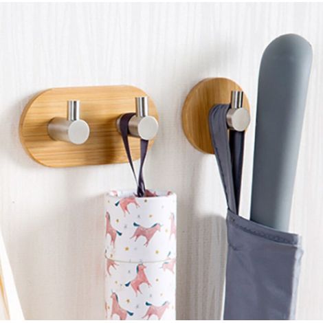 KZQ Badezimmer-Handtuchhalter mit Doppelstange, Wandmontierter Toilettenhandtuchhalter mit Haken, Aluminium-Hotel-Handtuchhalter (Mattschwarz, 50 cm) (1/4)