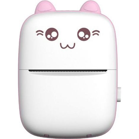Petite imprimante photo thermique sans fil portable de poche pour étudiants, mini imprimante d'étiquettes d'erreur rose (1/5)