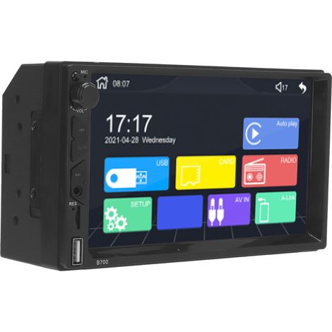 Lecteur MP5 pour voiture avec navigation HD 7 pouces, radio FM/AM, caméra de recul, Bluetooth et interconnexion téléphonique pour système multimédia automobile (1/5)