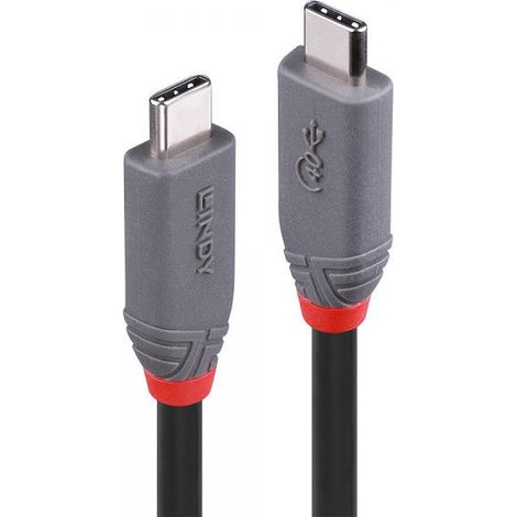 Lindy 36947 cavo USB USB4 Gen 3x2 0,8 m USB C Nero (0.8M USB 4 TYPE C CABLE ANTHRA - LINE) (1/4)