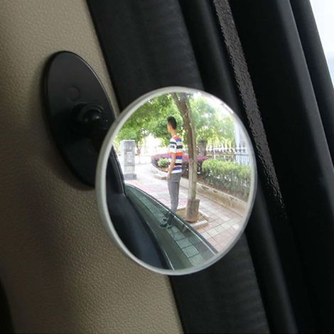 Rétroviseur arrière convexe grand angle réglable HD 360° pour voiture, rétroviseur d'angle mort sans bordure (1/5)