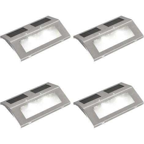 Solar 4 x Stair Lamp vidaXL