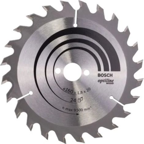 Bosch Optiline Wood lama per sega circolare argento 160 mm